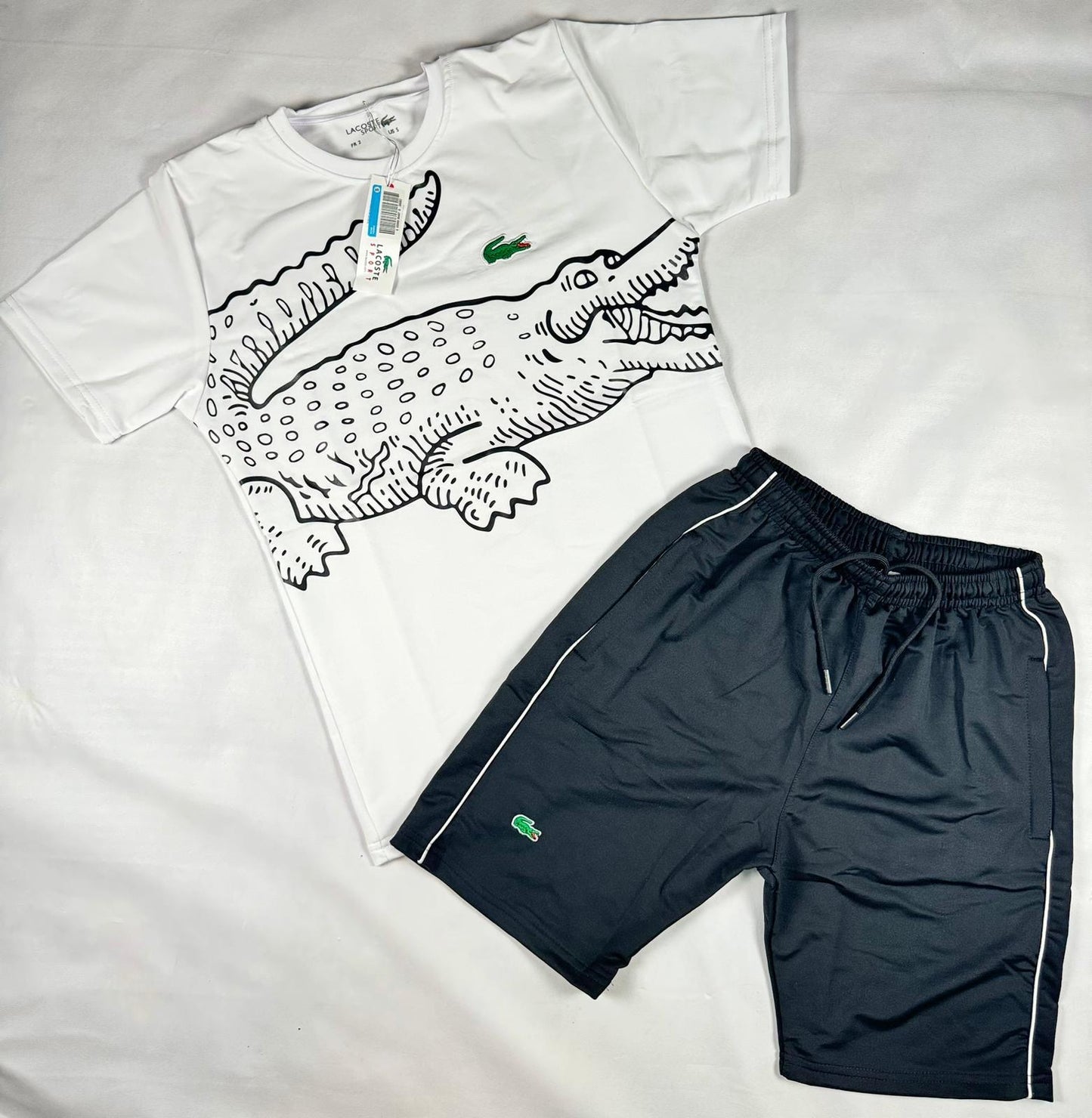 Conjunto verano Lacoste NEGRO/BLANCO