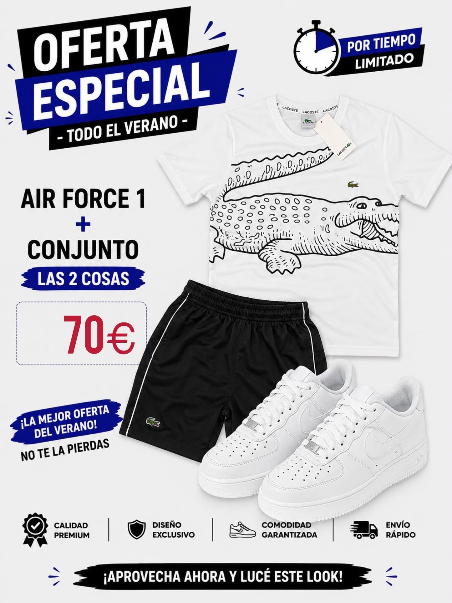 Oferta Nike Air Force + conjunto verano