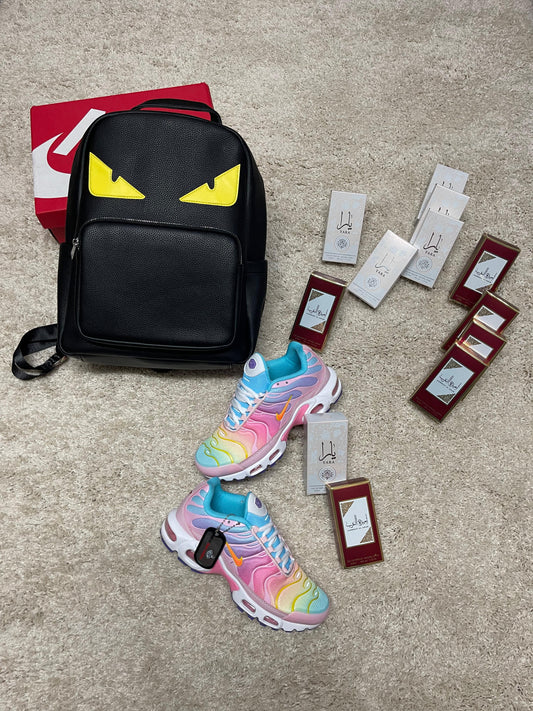 NIKE TN ROSA +PERFUME+MOCHILA FINDE
