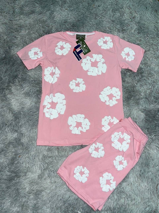 Conjunto verano denim tears rosa
