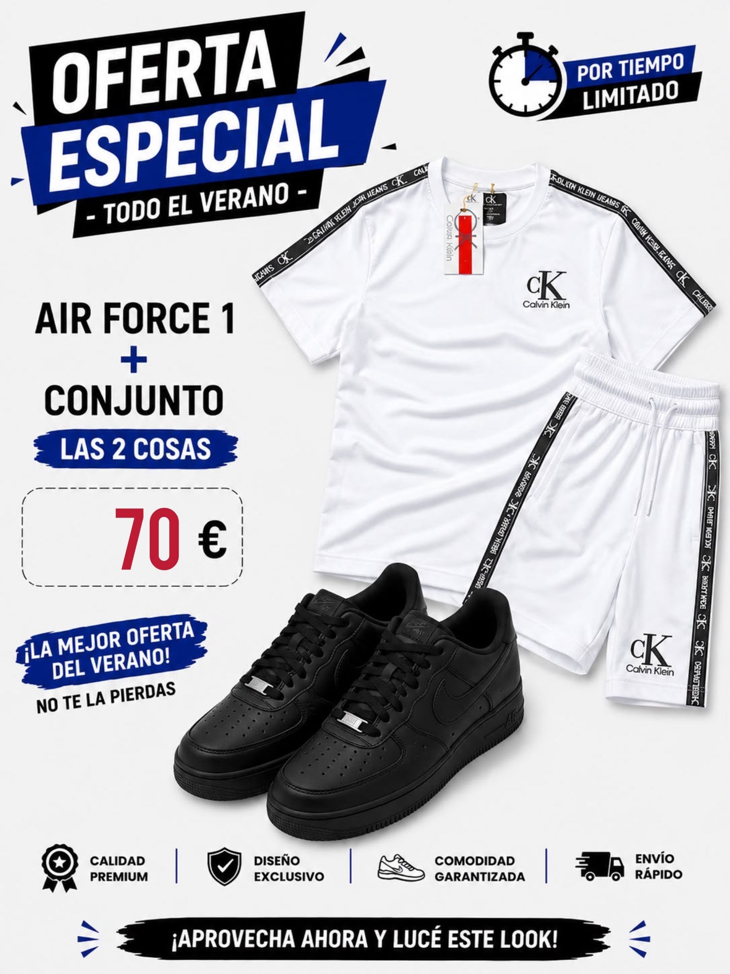 Oferta Nike Air Force + conjunto verano