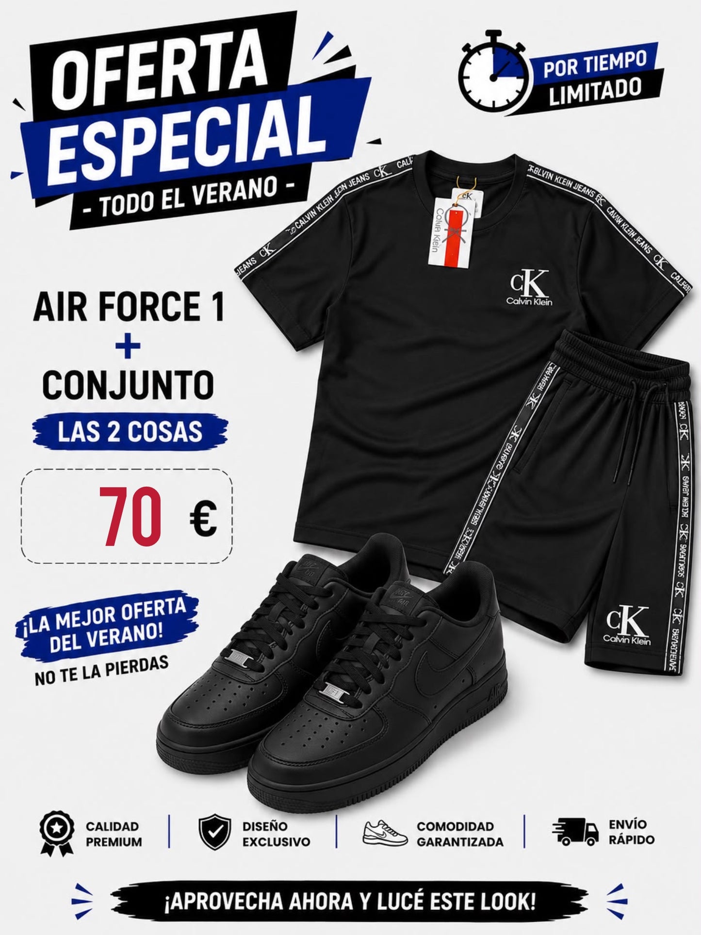 Oferta Nike Air Force + conjunto verano