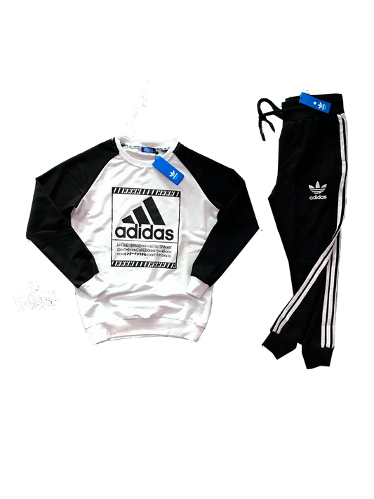 Conjunto Adidas Blanco y Negro