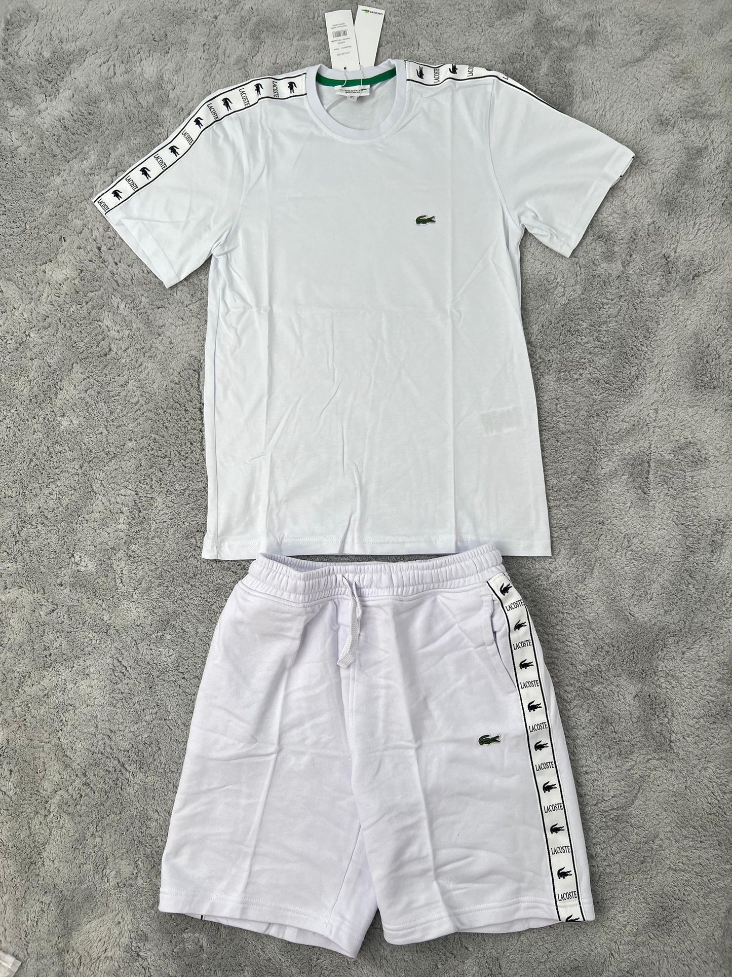 Conjunto verano Lacoste blanco máxima calidad