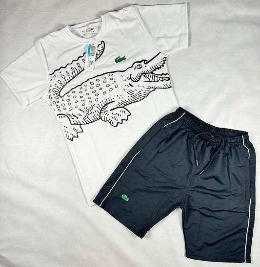 Conjunto verano Lacoste NEGRO/BLANCO