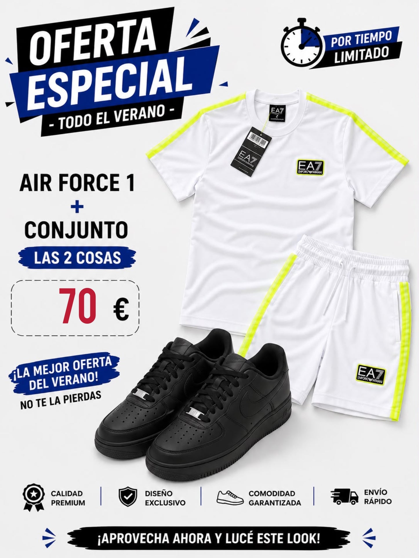 Oferta Nike Air Force + conjunto verano