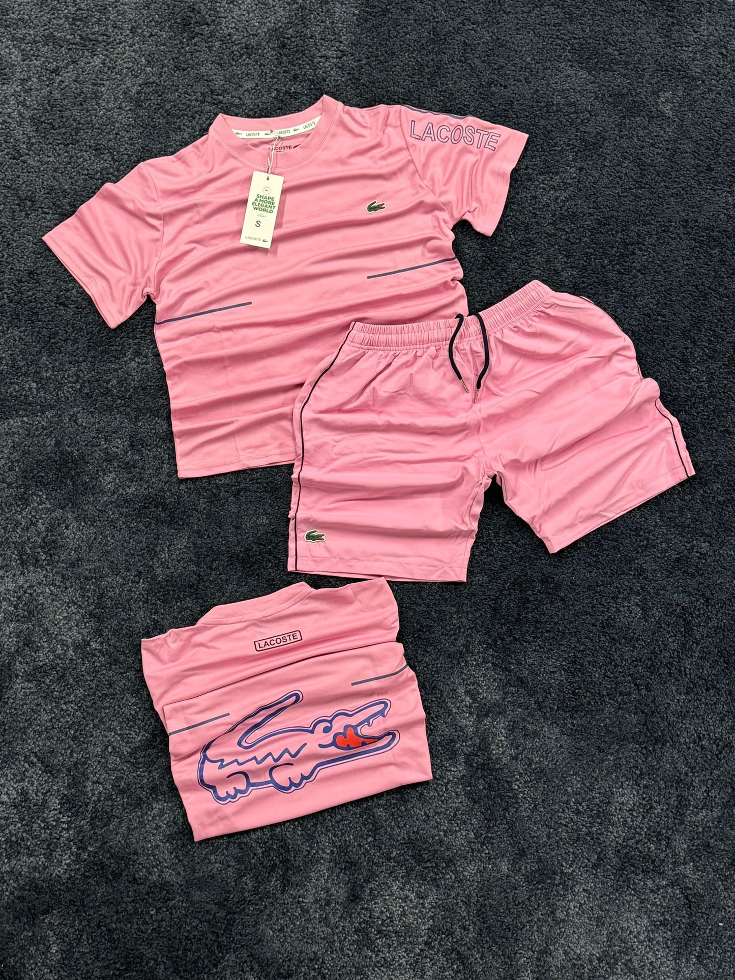 Conjunto lacoste rosa verano