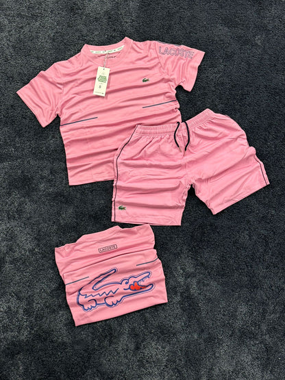 Conjunto lacoste rosa verano