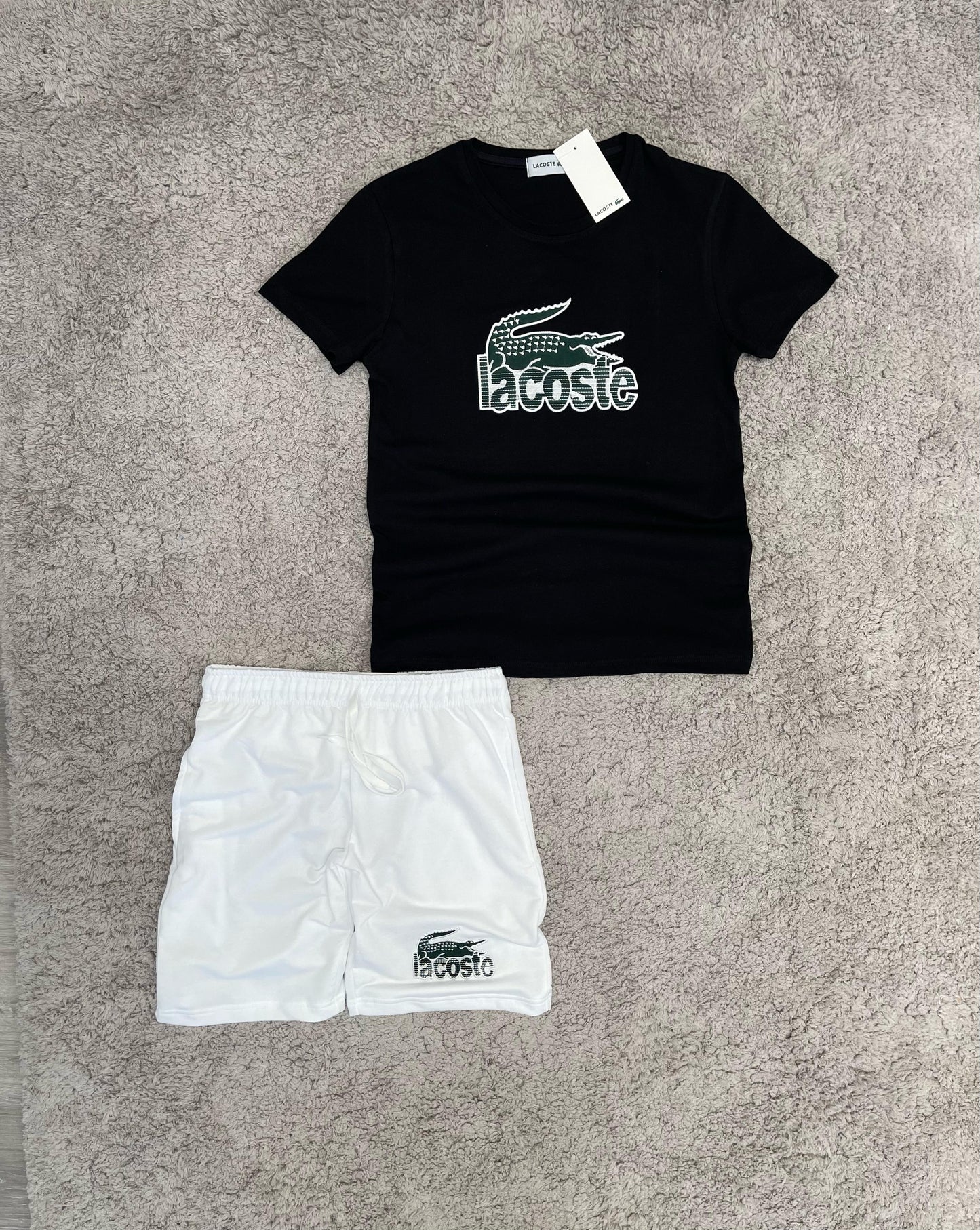 Conjunto verano Lacoste   NEGRO