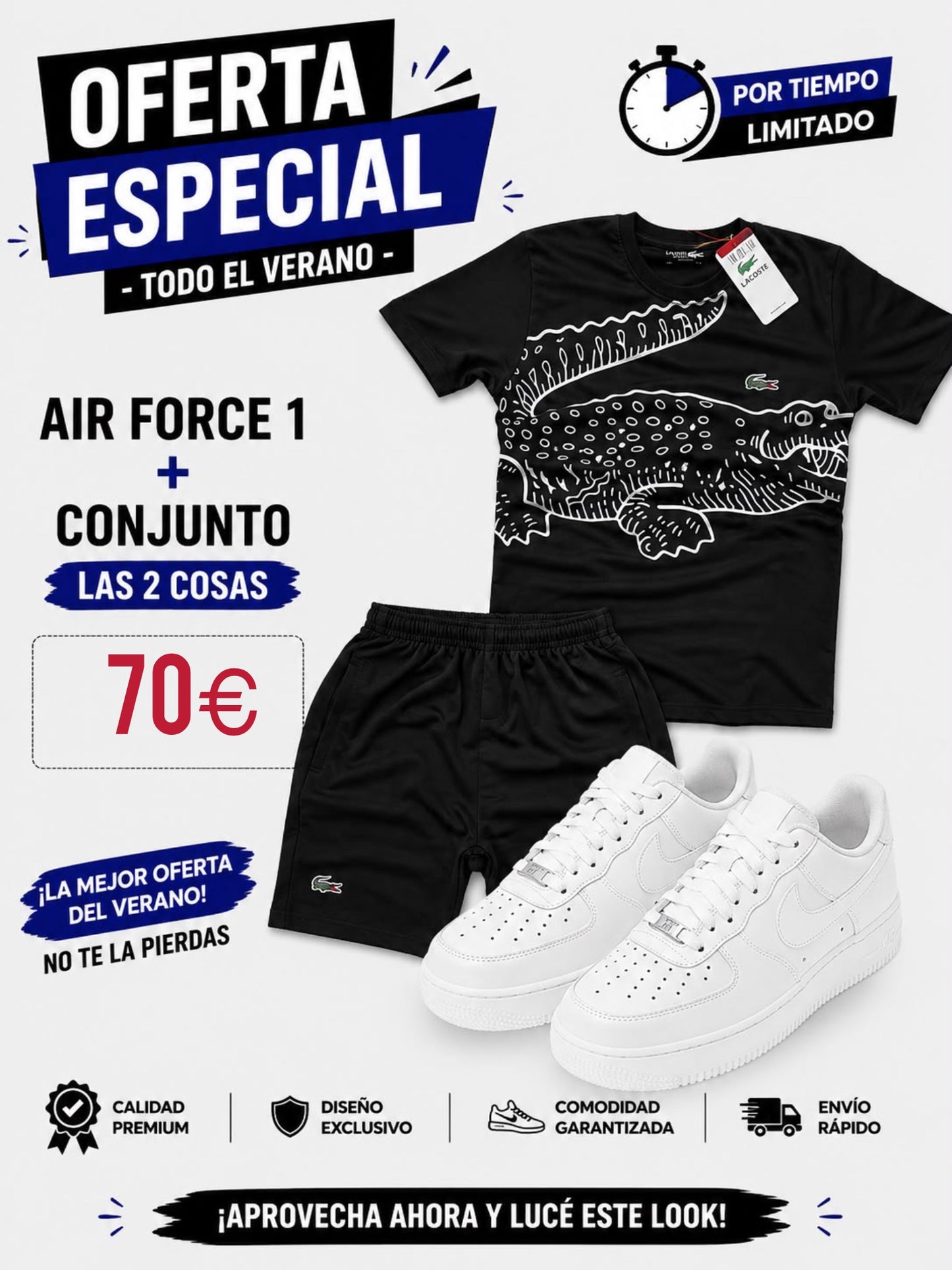 Oferta Nike Air Force + conjunto verano